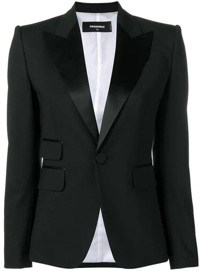 Dsquared2 Tuxedo Blazer In Black