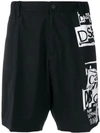 DSQUARED2 COLLAGE PRINT SHORTS