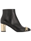 CASADEI CHAIN TRIM ANKLE BOOTS