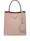 Prada Double Saffiano Leather Bag In Pink