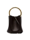 MARNI BLACK PANNIER LEATHER BUCKET BAG