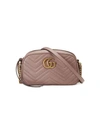 GUCCI NUDE GG MARMONT QUILTED LEATHER SHOULDER BAG