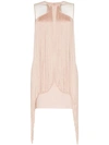 STELLA MCCARTNEY FRINGE TRIM BODYCON MINI DRESS