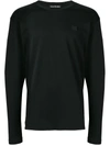 Acne Studios Black Long Sleeve Nash Face T-shirt
