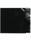 Acne Studios Cashmere Canada Fringed Scarf In Black