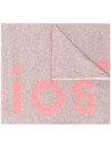 Acne Studios Oversized Logo Scarf In Grey