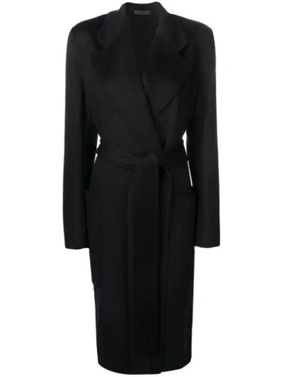Acne Studios Carice Belted Double-breasted Wool Coat In Midnight Blue
