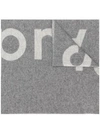 Acne Studios Grey Jacquard Logo Scarf In Grey