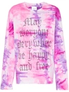 ASHISH X BROWNS MAY EVERYONE EVERYWHERE BE HAPPY AND FREE LONG SLEEVE T-SHIRT