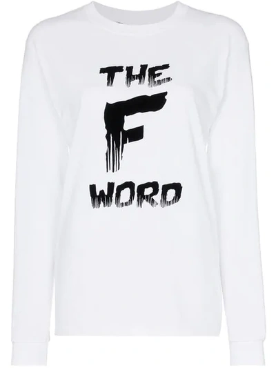 Ashish 'the F Word' T-shirt In White