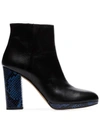 KALDA BLACK AND BLUE TOI 100 ANKLE BOOTS
