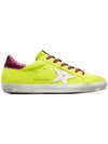 GOLDEN GOOSE FLUORESCENT YELLOW SUPERSTAR CONTRAST LACE SNEAKERS