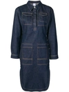 CARVEN DENIM SHIFT DRESS