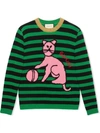 GUCCI jumper WITH CAT AND BASEBALL