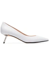 ALCHIMIA DI BALLIN WHITE ALESTI 55 LEATHER PUMPS