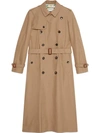 GUCCI GABARDINE TRENCH COAT WITH CHATEAU MARMONT PRINT