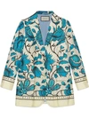 GUCCI SILK JACKET WITH WATERCOLOR FLOWERS