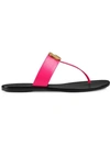 GUCCI Leather thong sandal with Double G