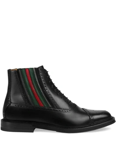 Gucci Leather Boot In Black
