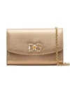 DOLCE & GABBANA EMBELLISHED LOGO CROSSBODY BAG