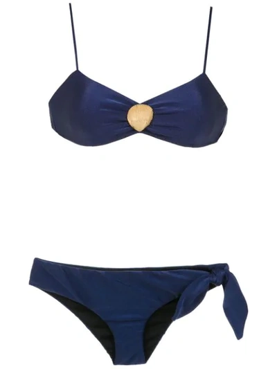 Adriana Degreas Concha Bikini Set In Blue