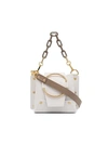 YUZEFI WHITE DELILA MINI CHAIN CROSS BODY BAG