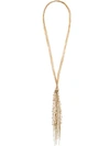 ROSANTICA GOLD DROP CHAIN CRYSTAL NECKLACE