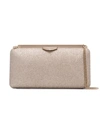Jimmy Choo Dusty Glitter Ellipse Clutch Bag In Gold