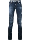 PHILIPP PLEIN BIKER STATEMENT SKINNY JEANS