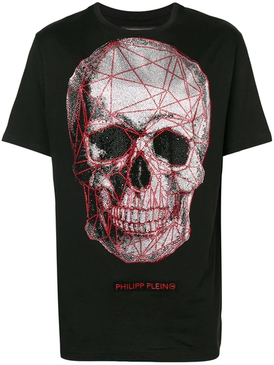 Philipp Plein Round Neck Skull T-shirt In Black