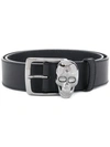 Philipp Plein Skull Plaque Belt In Black