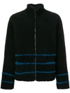 INÈS & MARÉCHAL STRIPED SHEARLING COAT