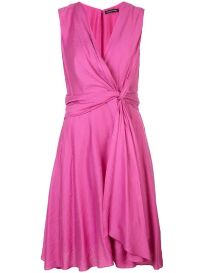 Josie Natori Knot Tie Dress In Pink
