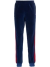 GUCCI STRIPE WEB DETAIL CHENILLE TRACK trousers