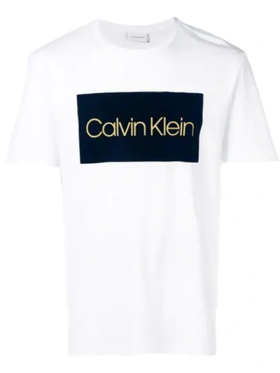 Calvin Klein Box Logo T In White