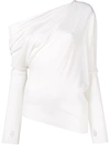 Tom Ford Off The Shoulder Cashmere & Silk Sweater In White