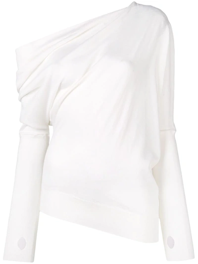 Tom Ford Off-the-shoulder Cashmere-blend Jumper In White