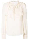 SEE BY CHLOÉ RUFFLED NECK BLOUSE