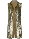 P.A.R.O.S.H EMBELLISHED DRAPED WAISTCOAT