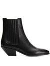 Saint Laurent Black West Chelsea Boots In Black