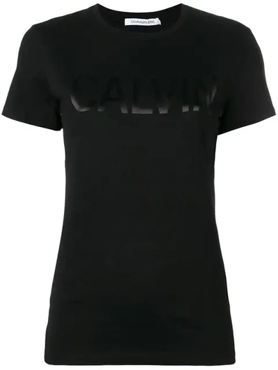 Calvin Klein Jeans Est.1978 Logo Print T In Black