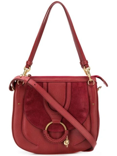 See By Chloé See By Chloe Hana Mini Suede & Leather Crossbody In Red