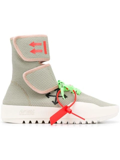 Off-white Moto Wrap Sneakers In Green