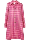 MATTHEW ADAMS DOLAN CHECKED FLARED COAT