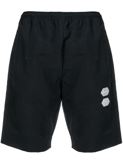 Off-white Logo Technical Track Shorts In Black