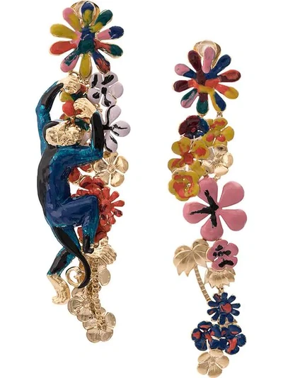 Missoni 爬猴造型耳夹式耳环 - 多色 In Multicolour