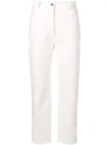 STELLA MCCARTNEY ECO LEATHER CROPPED TROUSERS