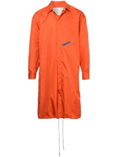 A-cold-wall* Drawstring Parka Coat In Orange