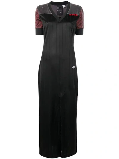 Adidas Originals By Alexander Wang Fitted Long Dress In Black