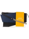 A-COLD-WALL* A-COLD-WALL* COLOUR BLOCK DECONSTRUCTED CROSSBODY BAG - BLUE